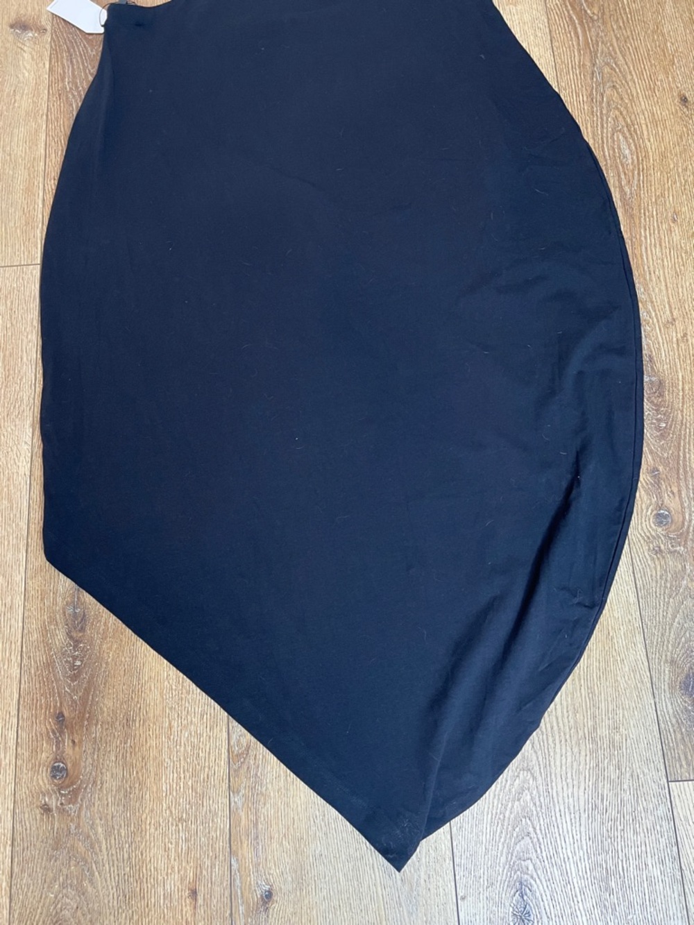 Nwt Universal Standard Geneva Blk Asymmetric Cotton One Shoulder Dress L/22-24 — image 6 of 8